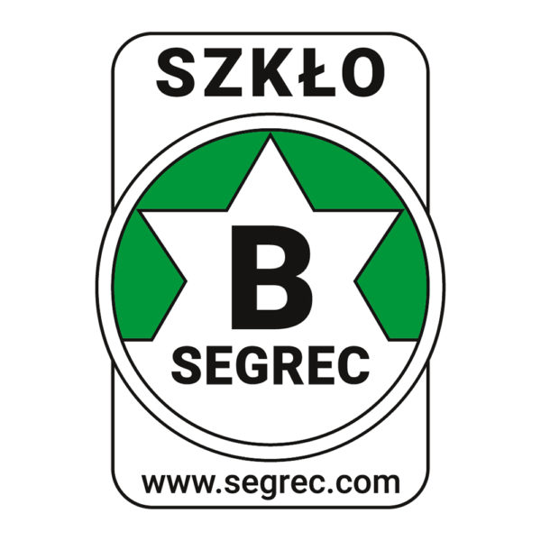 Naklejka Premium SEGREC B - SZKŁO [24x18cm]