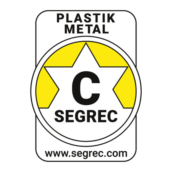 Naklejka Premium SEGREC C - PLASTIK/METAL [24x18cm]